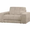 Second Date loveseat Grove ribstof 136 x 101 cm - Travertin - Loft24.nl