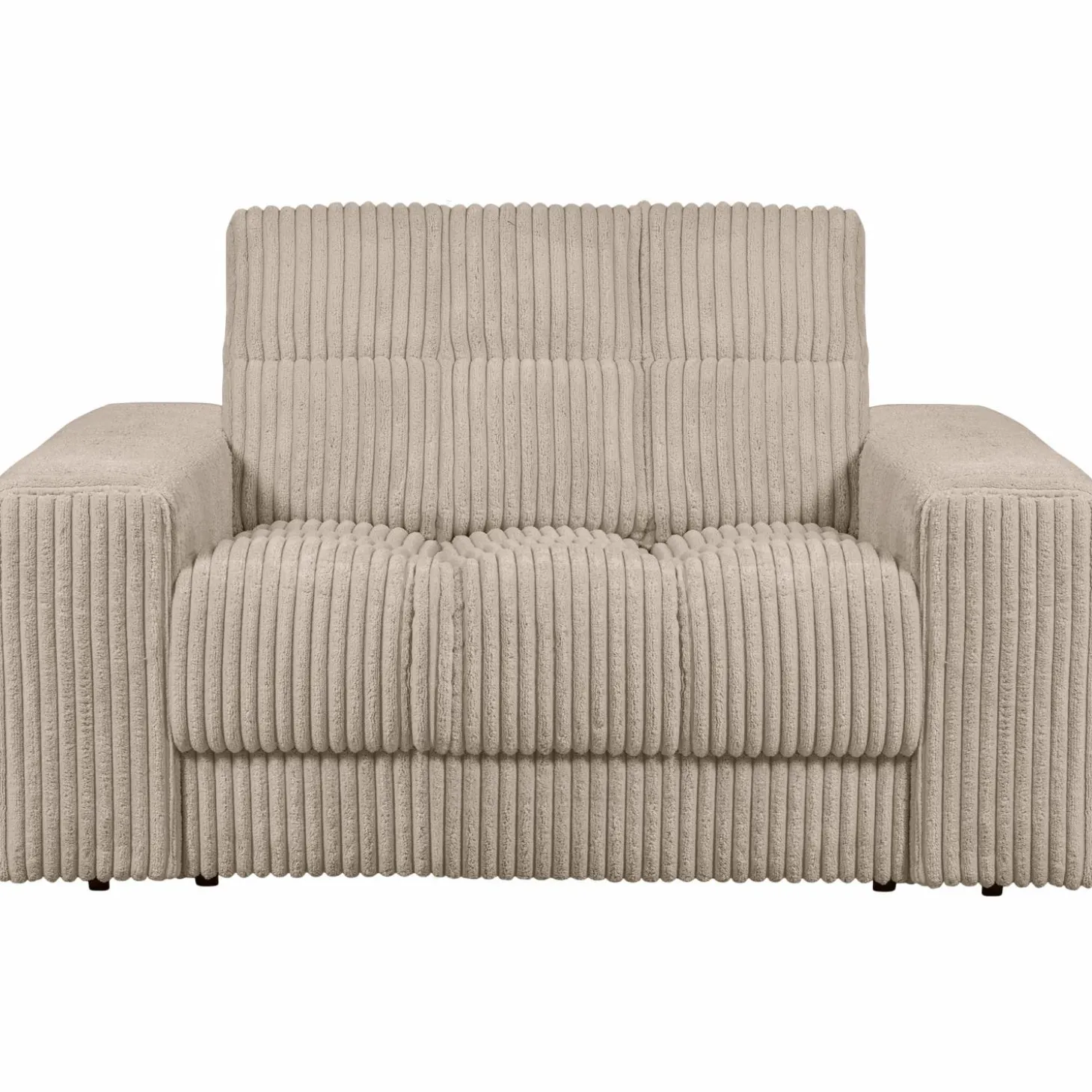 Second Date loveseat Grove ribstof 136 x 101 cm - Travertin - Loft24.nl