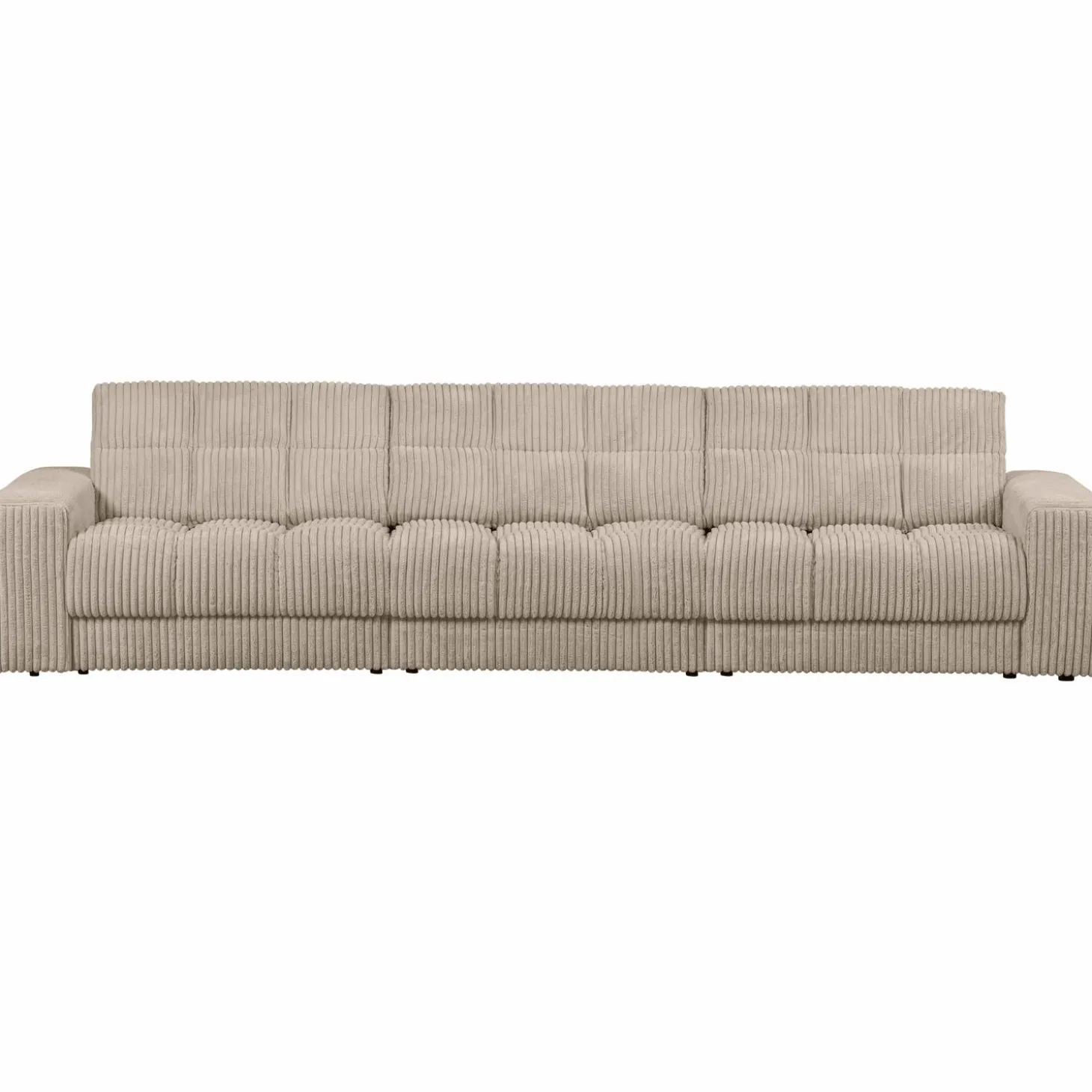 Second date 3-zits bank grove ribstof travertin - Loft24.nl