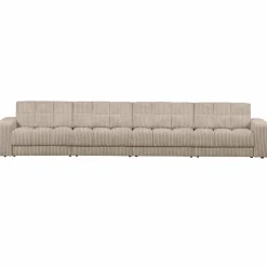 Second date 4-zits bank grove ribstof travertin - Loft24.nl