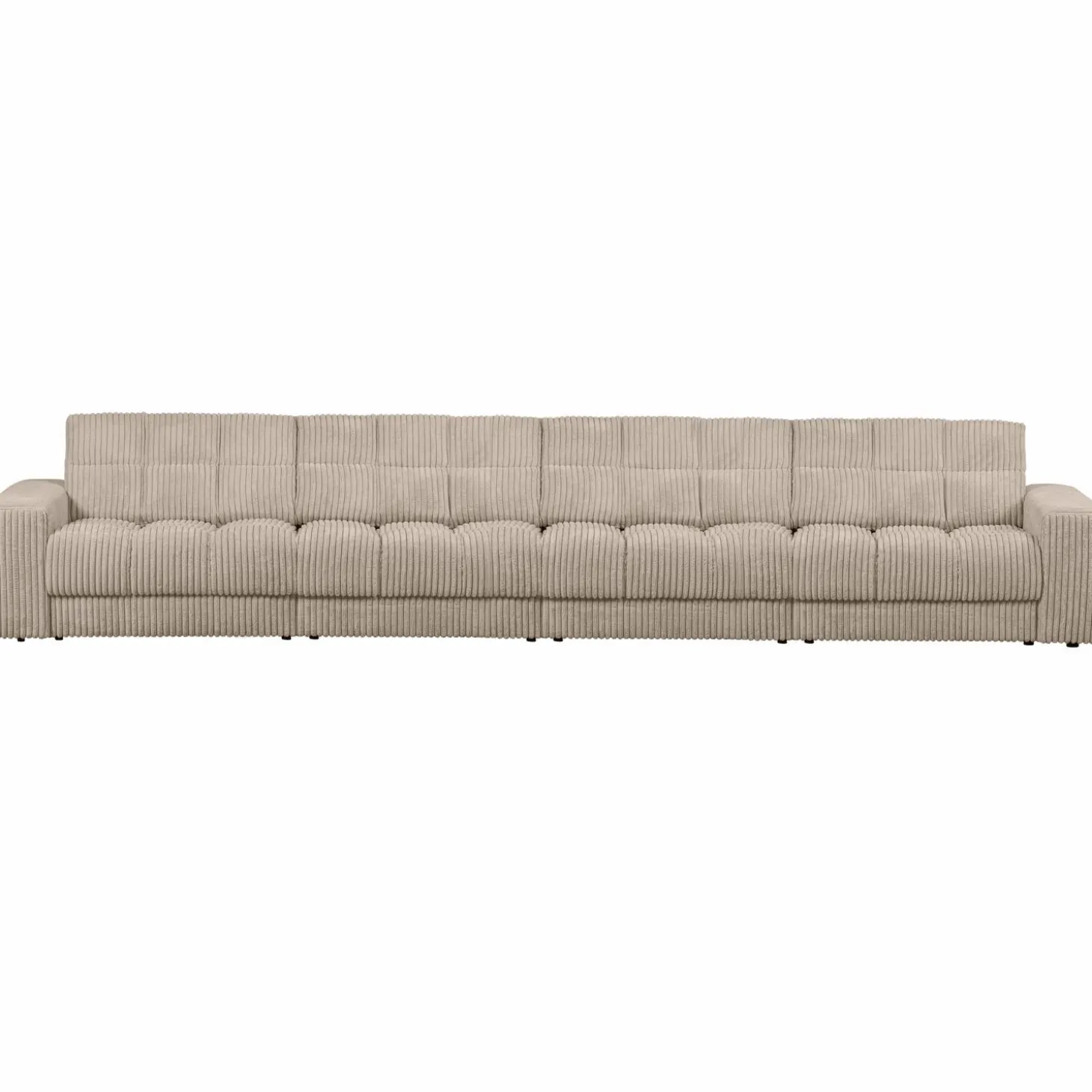 Second date 4-zits bank grove ribstof travertin - Loft24.nl