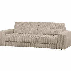 Second date 2-zits bank grove ribstof travertin - Loft24.nl