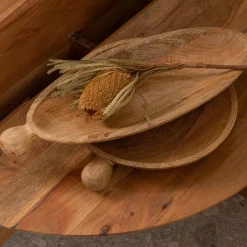 Seemly decoratieschaal ovaal mango hout naturel - Loft24.nl