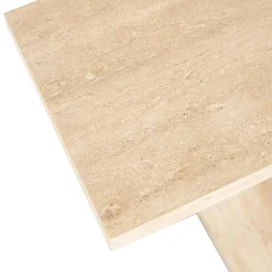 Sidetable Arvada Travertin 140 cm - Beige - Loft24.nl
