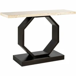 Sidetable Avalon Travertin 130 cm - Brons - Loft24.nl