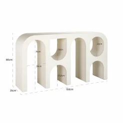 Sidetable Bloomstone 150 cm - Wit - Loft24.nl