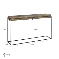 Sidetable Dover Metaal - 140 cm - Loft24.nl