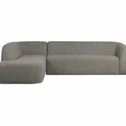 Sloping hoekbank links grijs melange - Loft24.nl