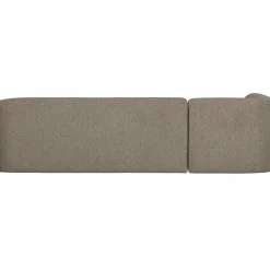 Sloping hoekbank links lichtbruin melange - Loft24.nl