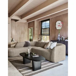 Sloping hoekbank links naturel melange - Loft24.nl