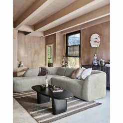 Sloping hoekbank links off white melange - Loft24.nl