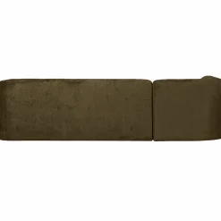 Sloping hoekbank links structure velvet bonsai - Loft24.nl