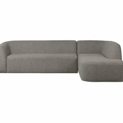 Sloping hoekbank rechts grijs melange - Loft24.nl