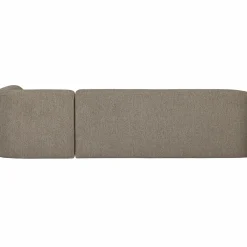 Sloping hoekbank rechts lichtbruin melange - Loft24.nl