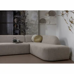 Sloping hoekbank rechts naturel melange - Loft24.nl