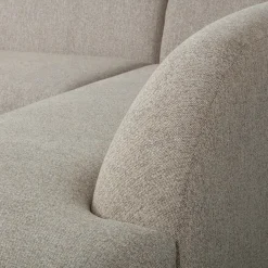 Sloping hoekbank rechts naturel melange - Loft24.nl