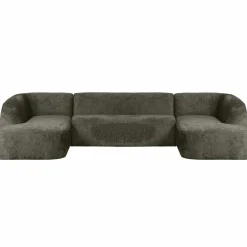 Sloping u-vorm bank structure velvet frost - Loft24.nl