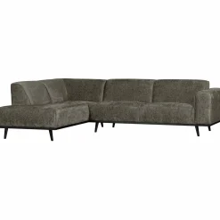 Statement hoekbank links structure velvet frost - Loft24.nl