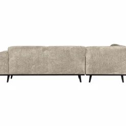 Statement hoekbank links structure velvet wheatfield - Loft24.nl