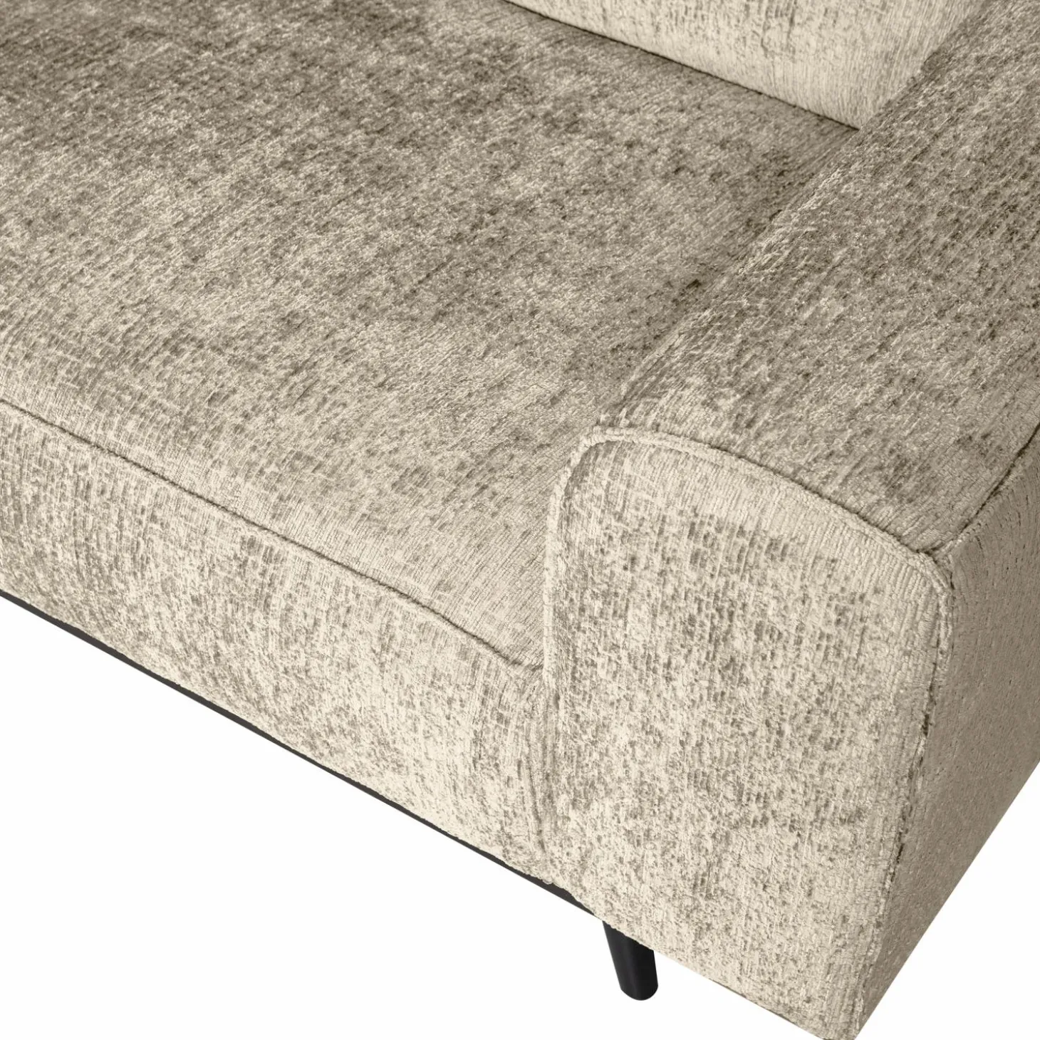 Statement hoekbank links structure velvet wheatfield - Loft24.nl