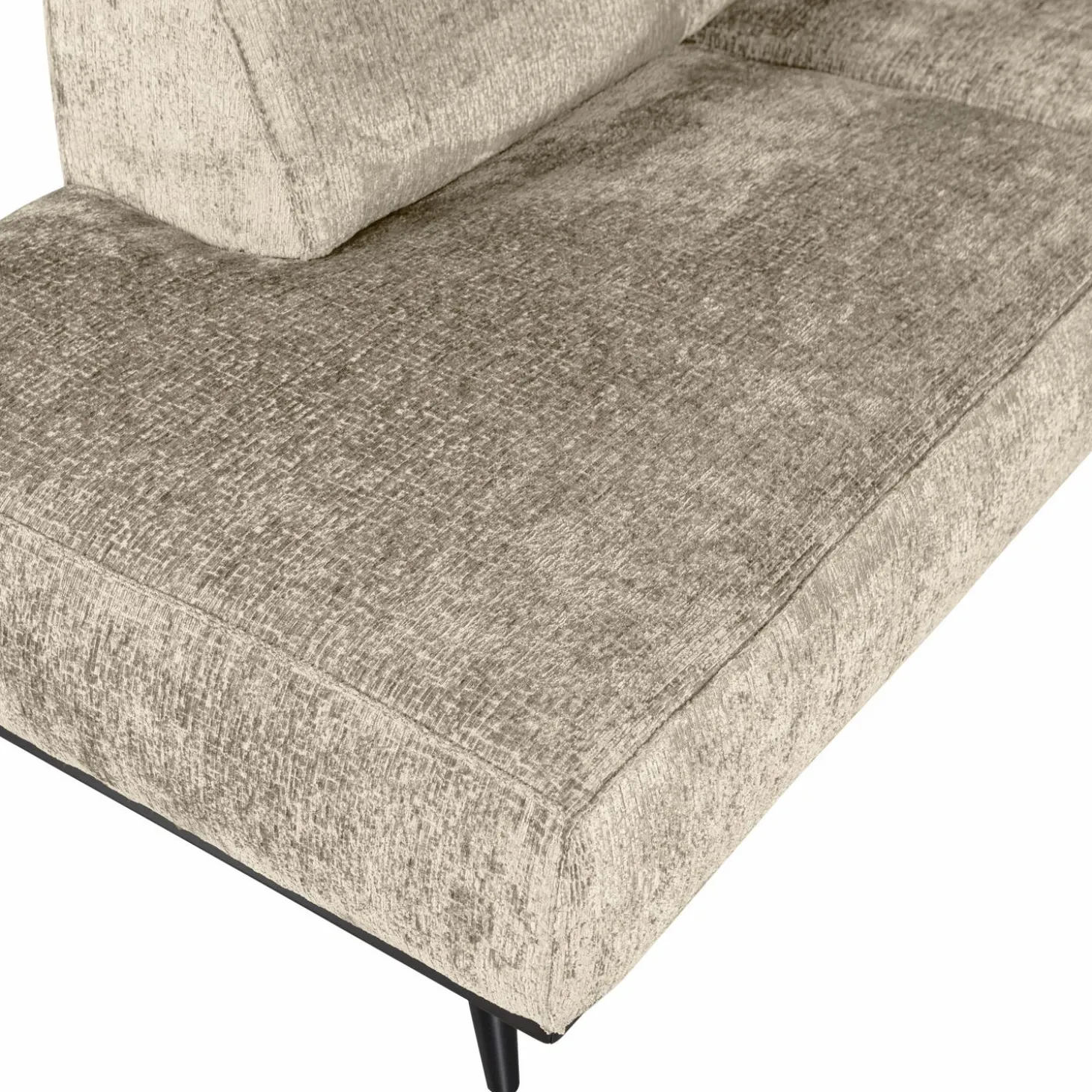 Statement hoekbank links structure velvet wheatfield - Loft24.nl