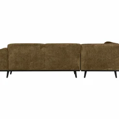 Statement hoekbank links structure velvet brass - Loft24.nl