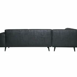 Statement hoekbank links suedine zwart - Loft24.nl