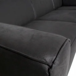 Statement hoekbank links suedine zwart - Loft24.nl