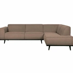 Statement hoekbank rechts boucle nougat - Loft24.nl