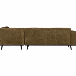 Statement hoekbank rechts structure velvet brass - Loft24.nl