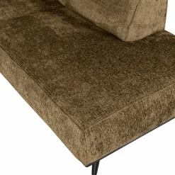 Statement hoekbank rechts structure velvet brass - Loft24.nl