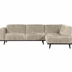 Statement hoekbank rechts structure velvet wheatfield - Loft24.nl