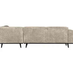 Statement hoekbank rechts structure velvet wheatfield - Loft24.nl