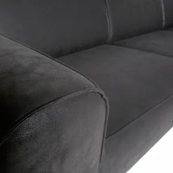 Statement hoekbank rechts suedine zwart - Loft24.nl