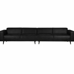 Statement xl 4-zits bank 372 cm suedine zwart - Loft24.nl