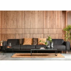 Statement xl 4-zits bank 372 cm suedine zwart - Loft24.nl