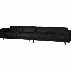 Statement xl 4-zits bank 372 cm suedine zwart - Loft24.nl