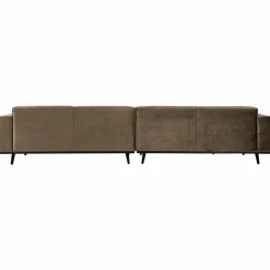 Statement xl 4-zits bank 372 cm fluweel taupe - Loft24.nl