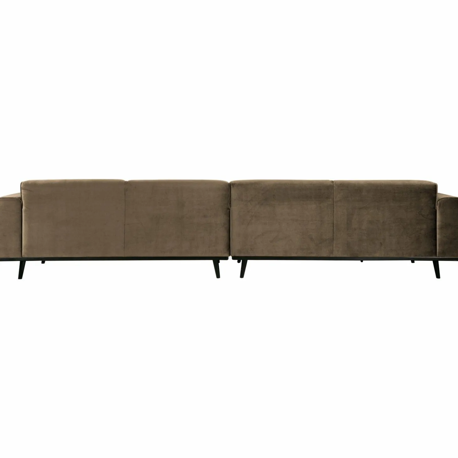 Statement xl 4-zits bank 372 cm fluweel taupe - Loft24.nl