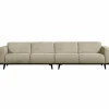 Statement xl 4-zits bank 372 cm structure velvet wheatfield - Loft24.nl