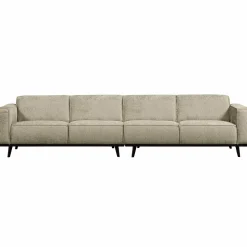 Statement xl 4-zits bank 372 cm structure velvet wheatfield - Loft24.nl