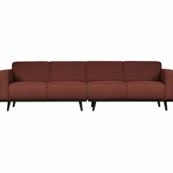 Statement 4-zits bank 280 cm boucle chestnut - Loft24.nl