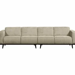 Statement 4-zits bank 280 cm structure velvet wheatfield - Loft24.nl