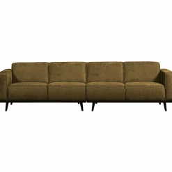 Statement 4-zits bank 280 cm structure velvet brass - Loft24.nl