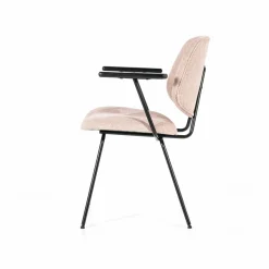 Stoel Lynn met armleuning - Roze - Loft24.nl