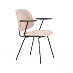 Stoel Lynn met armleuning - Roze - Loft24.nl