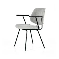 Stoel Lynn met armleuning - Grijs - Loft24.nl