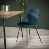 Stoel Shell Velvet ronde buis - Blauw - Loft24.nl
