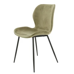 Stoel Shell Velvet ronde buis - Champagne - Loft24.nl