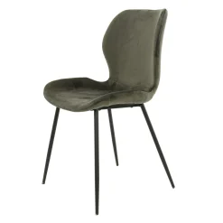 Stoel Shell Velvet ronde buis - Antraciet - Loft24.nl